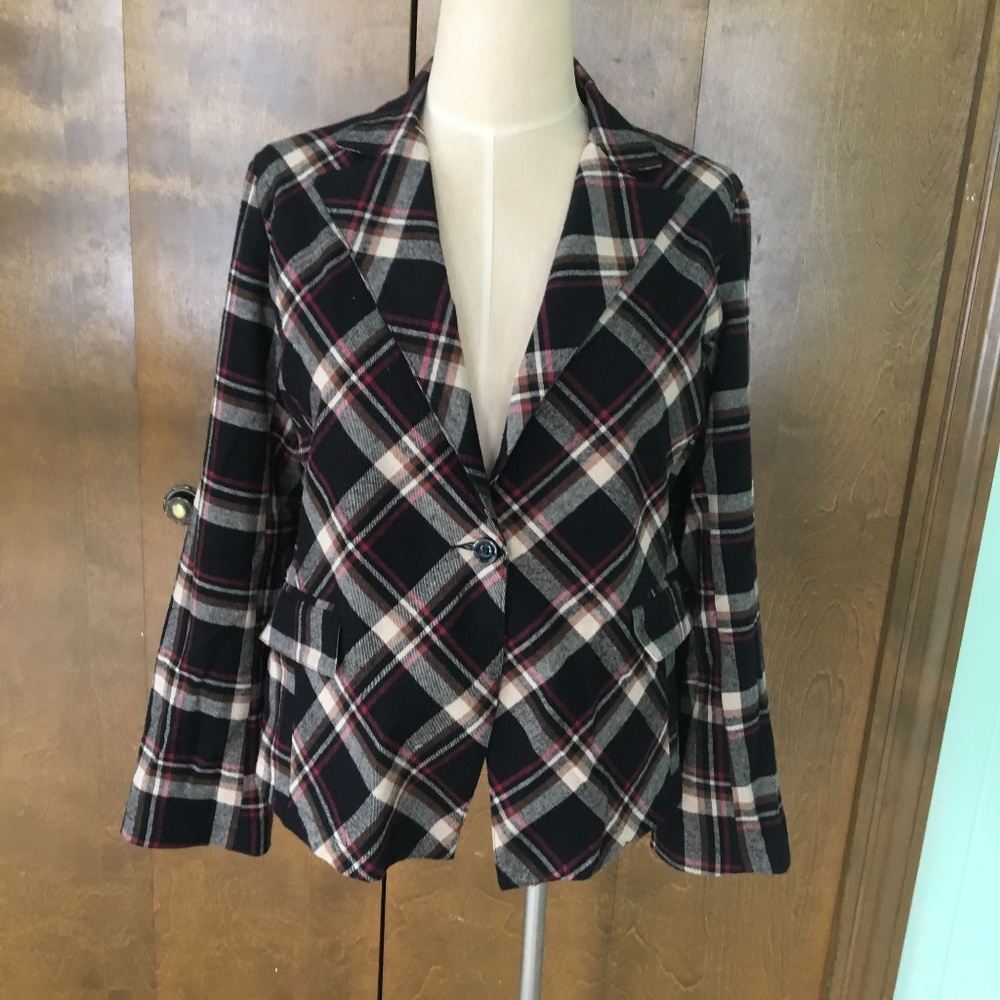 Plaid Cotton Blazer